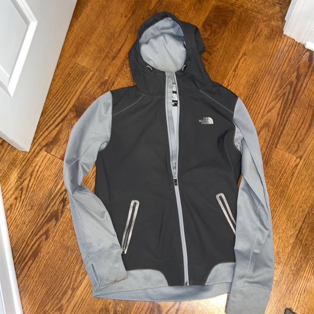 North face, two shaded gray windbreaker